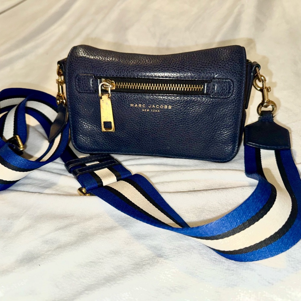 Marc Jacobs Navy Blue Gotham Crossbody Bag
